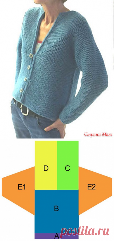 Интересный жакет в технике модульного вязания с Ravelry - Страна Мам