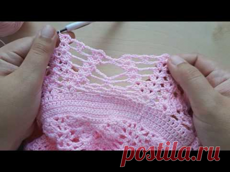 AlinaVjazet. Ананасное платье по новому. Часть 2. Юбка. Ряды 4-15