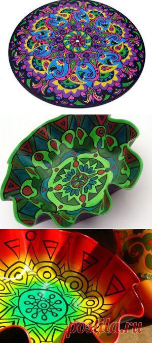 @ Красота из старых виниловых пластинок – роспись акрилом | МОЙ МИЛЫЙ ДОМ – идеи рукоделия, вязание, декорирование интерьеров