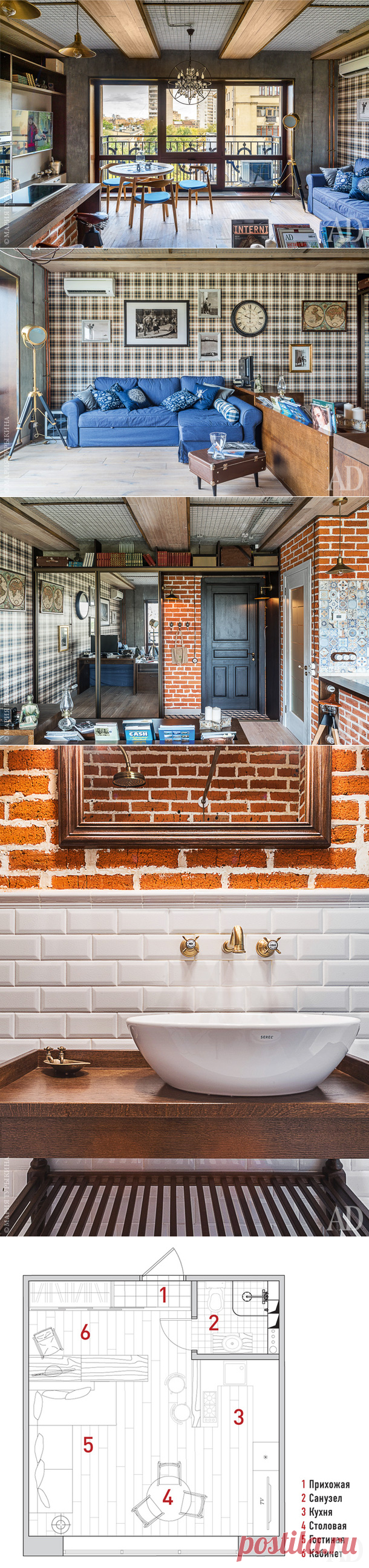 Лофт в Москве, 33 м² | Интерьеры в журнале AD | AD Magazine