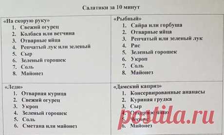 Не устали еще есть салаты?   Еще несколько отличных рецептов 
#еда #вкусно #блюда #рецепт #рецепты #торт #сладость #пирог #конфеты