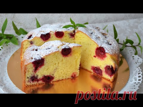 ПИРОГ на скорую руку, с любыми ягодами или фруктами./Summer pie with berries