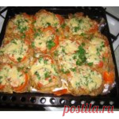Свинина, запеченная с помидорами и сыром Кулинарный рецепт
