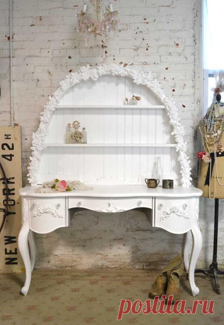 Painted Cottage Shabby Romantic Vanity/ Desk [SSDK02] - $1,295.00 : The Painted Cottage, Vintage Painted Furniture