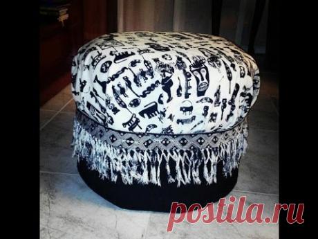 DIY: PUFF hecho con botellas de plástico- ESTILO ÉTNICO