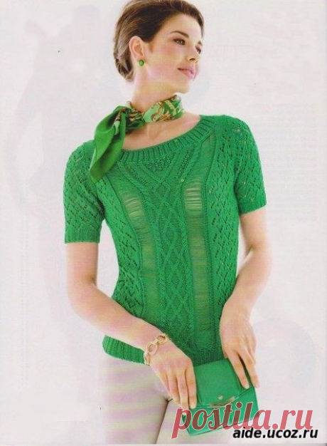 Интересная кофточка спицами - Женские вещи - Вязание спицами. - Каталог файлов - Хобби.