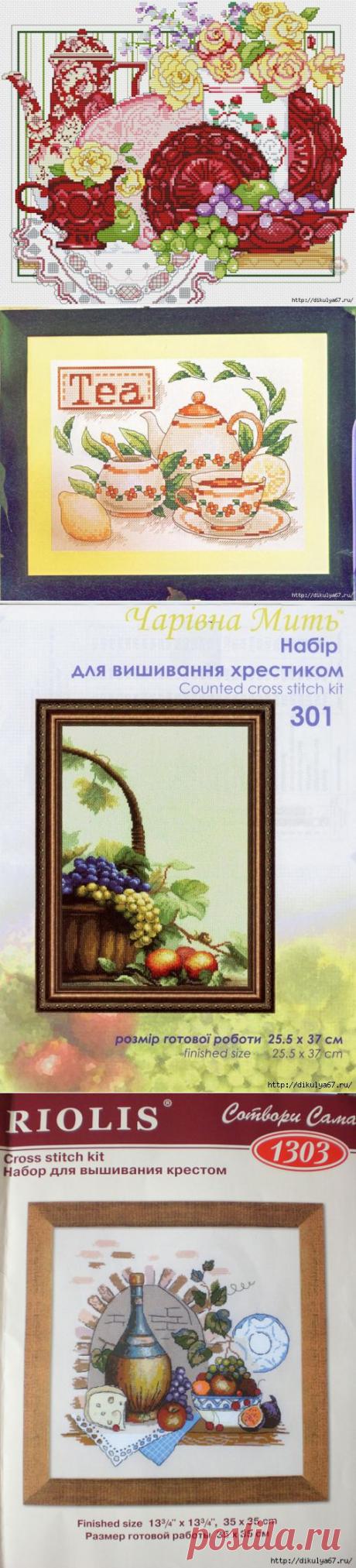 Красивая вышивка картин для кухни