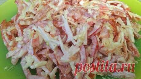 САМЫЙ ВКУСНЫЙ САЛАТ С КРАБОВЫМИ ПАЛОЧКАМИ "КРАСНОЕ МОРЕ"!
