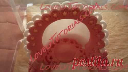 МК лепка "Колыбелька" -Crib cake topper step by step - Мастер-классы по украшению тортов Cake Decorating Tutorials (How To's) Tortas Paso a Paso
