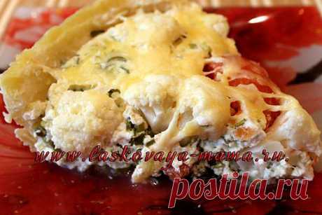 Пирог с адыгейским сыром, творогом и овощами в мультиварке