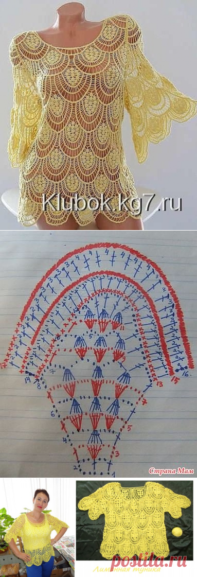 Туника, связанная крючком на заказ
