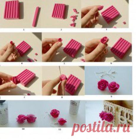 Роза из полимерной глины. Фото мастер-класс. | Творческие мастер-классы по рукоделию и кулинарии.