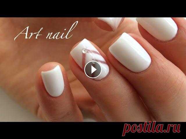 Маникюр в Белом Цвете! Дизайн Ногтей Гель-Лаком! Nail Art Designs Простой и стильный маникюр! Для покрытия Вам надо: базовый гель-лак kodi финишный гель-лак kodi цветной гель-лак cnd cream puff кисть для рисования то...