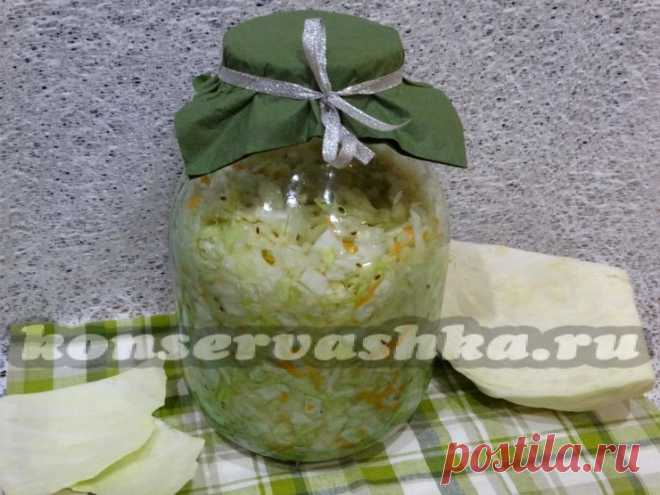 Квашеная капуста с морковью с семенами укропа, рецепт