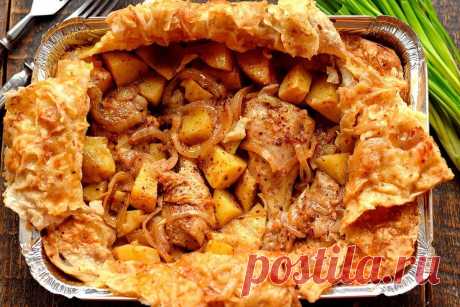 Курица с картофелем в лаваше в духовке - Простые рецепты вкусной еды