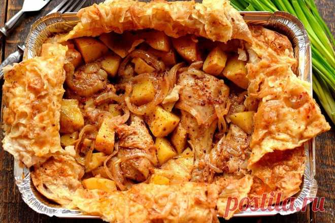 Курица с картофелем в лаваше в духовке - Простые рецепты вкусной еды