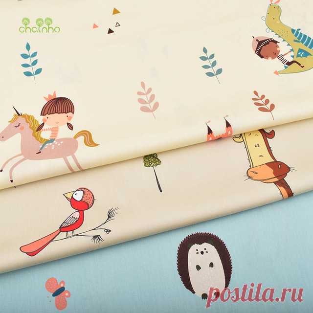 Chainho, печатные хлопчатобумажной саржи Атлас Ткань, мультфильм серии, для DIY лоскутное Вышивание ребенка и детских Простыни, Подушки детские, Подушки Материал купить на AliExpress