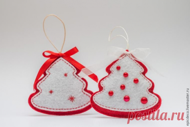 Мастерим новогоднюю ёлочку из фетра