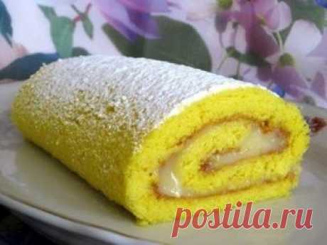 Рулет с лимонным кремом