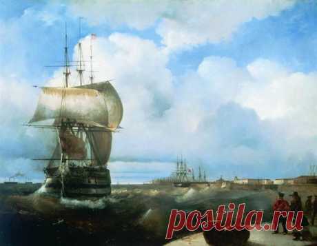 The Great Roads at Kronstadt, 1836 - Ivan Aivazovsky - WikiArt.org