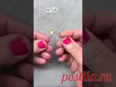 Easy swingy heart earrings #diy #beading #offthebeadedpath