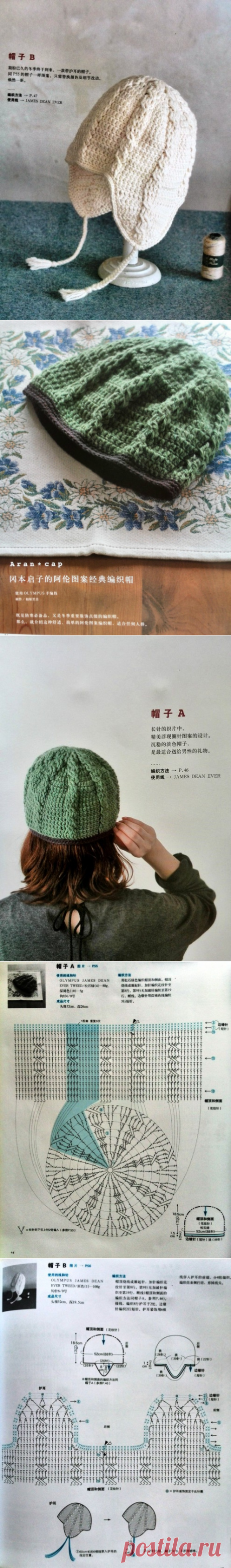 ШАПОЧКИ С АРАНАМИ. КРЮЧОК