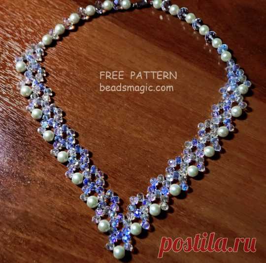 Free pattern for necklace Evita | Beads Magic