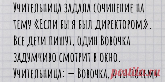 Подборка самых смешных анекдотов про Вовочку (действительно смешных) за август. Часть 1 | Papanya_1 | Дзен