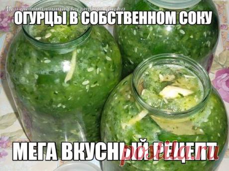 ОГУРЦЫ В СОБСТВЕННОМ СОКУ
Самый обалденный рецепт!
На 1 кг тертых огурцов идет 2 ст.л. соли.
На дно 3-х литровой банки положить зонтик ....
Продолжение в источнике