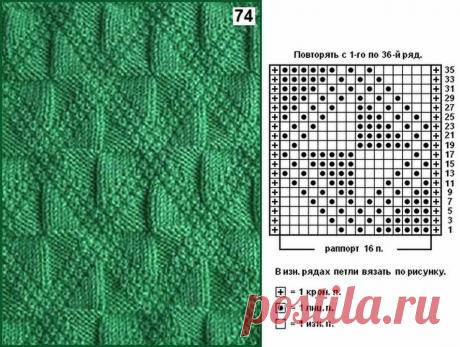 Узоры без накидов, протяжек, шишечек и т.д. Только лицевые и изнаночные! | Вяжем, лепим, творим, малюем) | Яндекс Дзен