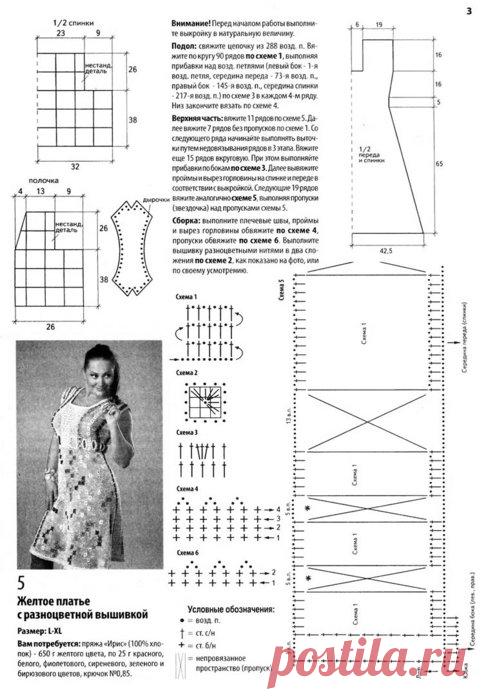 ПЛАТЬЕ БОЛЬШОГО РАЗМЕРА (КРЮЧОК) - Страна Мам