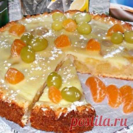 Пирог станет вашим любимым: творожно-яблочно-виноградный пирог — вкусный и нежный