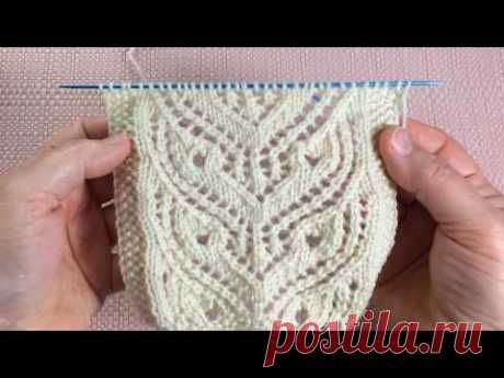 Узор "Глаза тигра" / Tiger Eyes Pattern / Вязание спицами