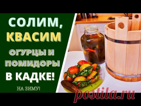 СОЛИМ И КВАСИМ ОГУРЦЫ И ПОМИДОРЫ БОЧКОВЫЕ: КОНСЕРВАЦИЯ НА ЗИМУ! - YouTube