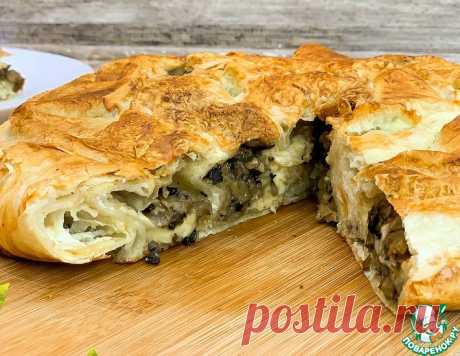 Пирог из лаваша с сыром и грибами – кулинарный рецепт