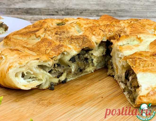 Пирог из лаваша с сыром и грибами – кулинарный рецепт
