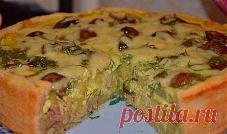 Пирог с курицей и картофелем