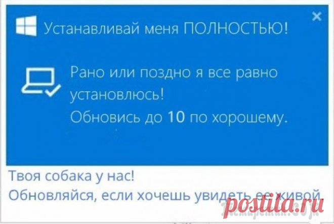 Насильное обновление Windows 7 до Windows 10 началось!..