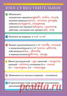 Имя существительное - Наглядные и раздаточные материалы - издательство Дрофа –…