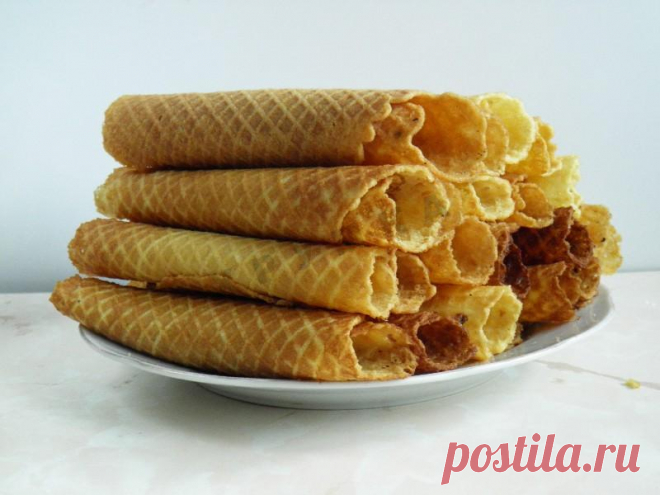 Вафельные советские трубочки