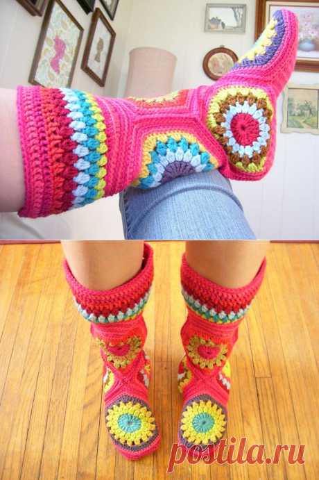 Hexagon Boot Slippers.