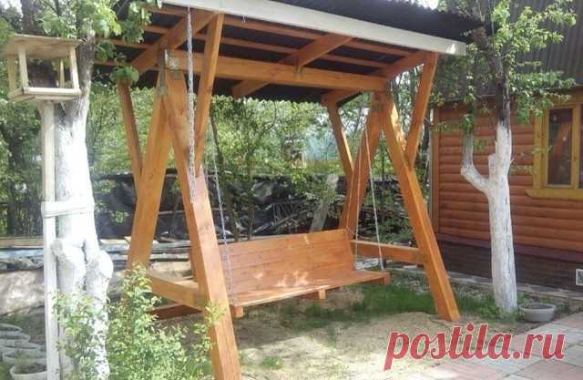 Садовые качели своими руками