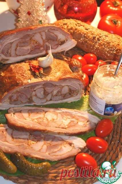Грудинка, фаршированная мясом – кулинарный рецепт