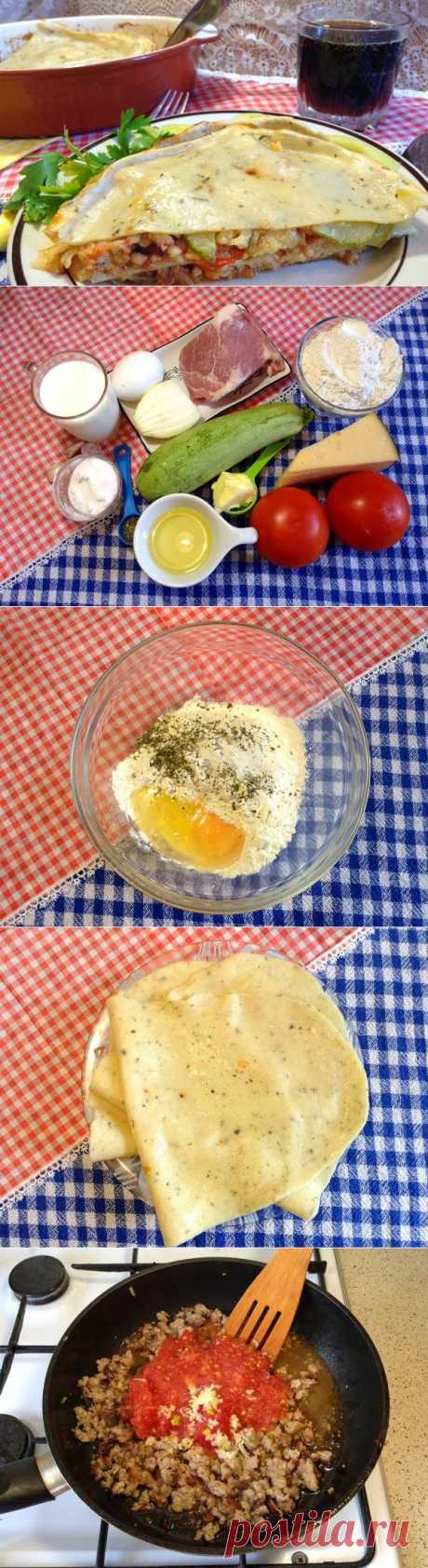 Лазанья с мясным соусом и кабачками | CityWomanCafe.com