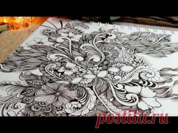 Zentangle Art for everyone who loves Zentangle//Zendoodle patterns.(Dreamy Nights)