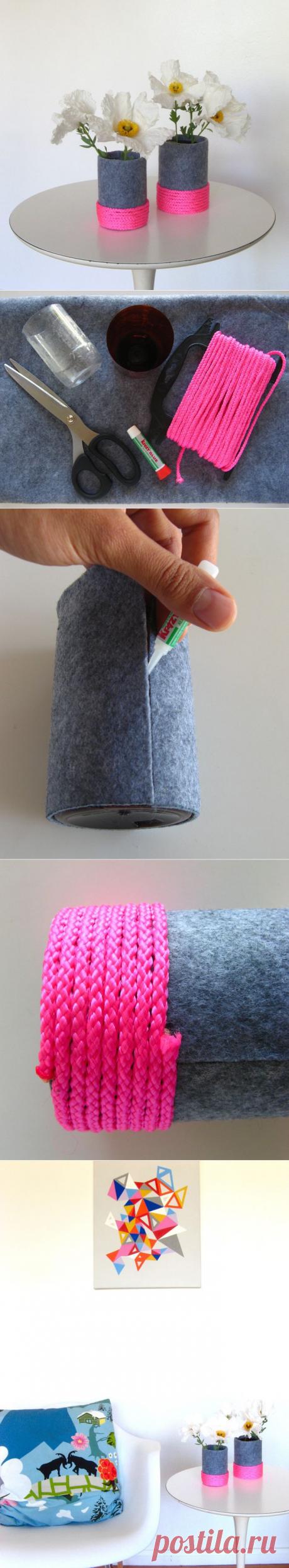 Felted Фокс: NEON & ЧУВСТВОВАЛ ВАЗА DIY