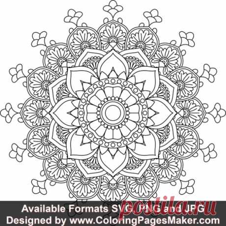 SVG Mandala Art #153 &amp;#8211; ColoringPagesMaker