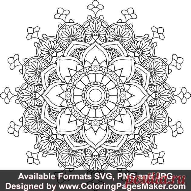 SVG Mandala Art #153 &#8211; ColoringPagesMaker
