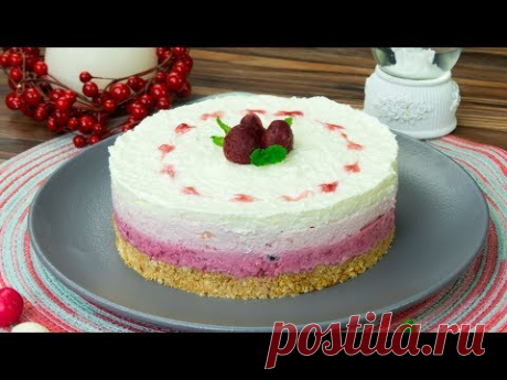 Чизкейк с малиной