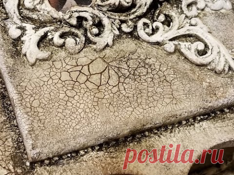 Имитация камня на шкатулке. DIY.Imitation stone on the box .